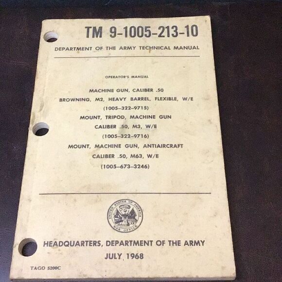 Vintage 1968 army owners manual for browning 50 caliber - Picture 2 of 4